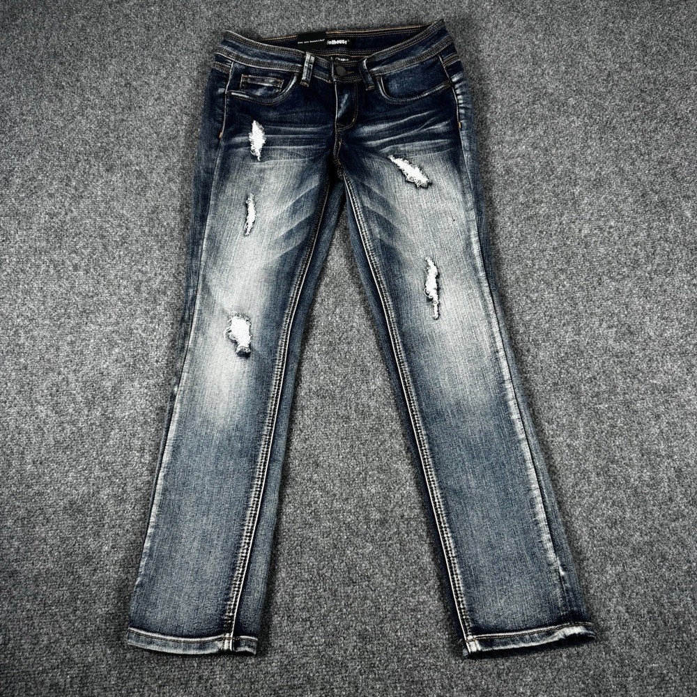 New‎ Dollhouse Womens Jeans Size 7 Distressed - Picture 3 of 8
